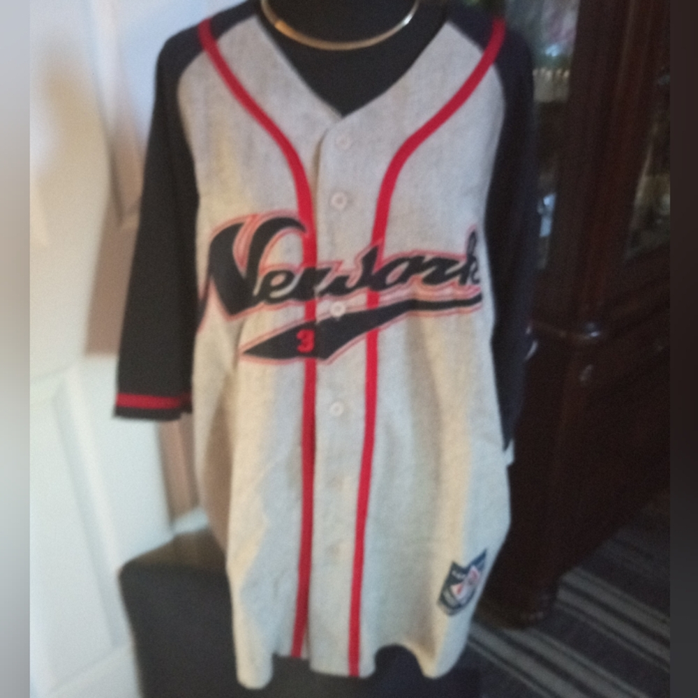 Vintage Newark Woolen Baseball Jersey, XL, First team apparel #0033